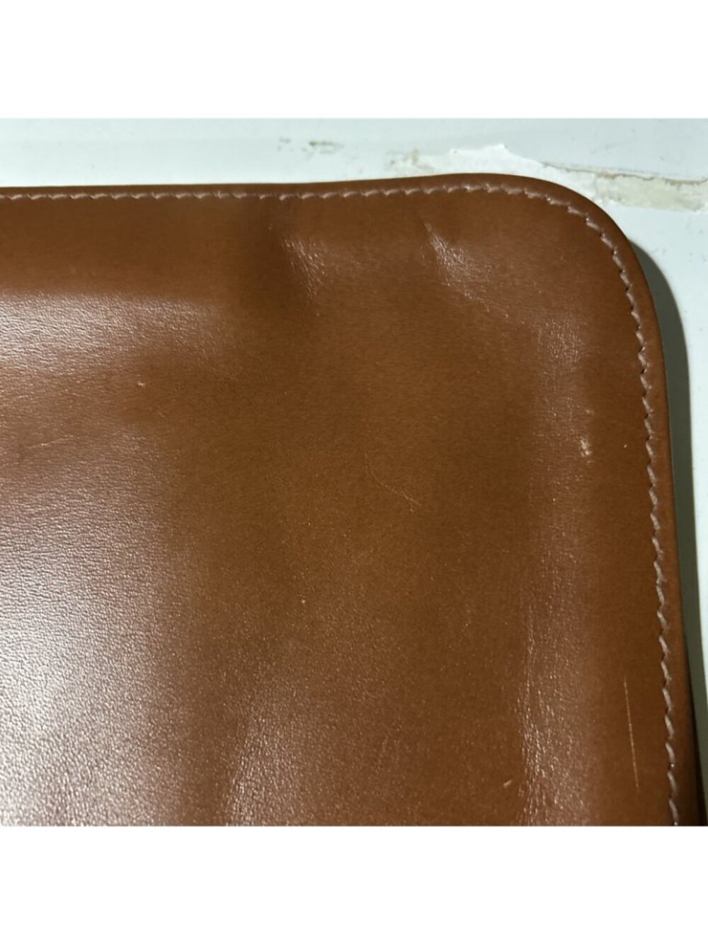 VTG Brown Top Grain Leather Folder Portfolio Document Holder Zip 15” X 11” - Picture 5 of 16